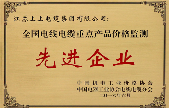 BBIN宝盈集团电缆获评“全国电线电缆重点产品价格监测工作先进企业”