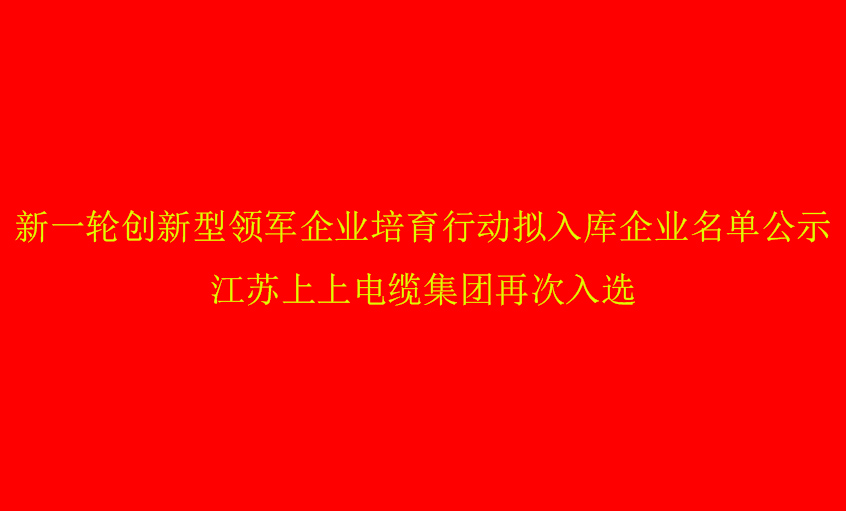 BBIN宝盈集团电缆再次入选省创新型领军企业培育名单